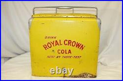Vintage Royal Crown Cola Metal Yellow Cooler