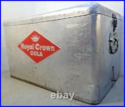 Vintage Royal Crown Cola Picnic Advertising Metal Cooler Ice Chest Diamond Logo