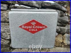 Vintage Royal Crown Cola Picnic Advertising Metal Cooler Ice Chest Diamond Logo