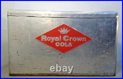 Vintage Royal Crown Cola Picnic Advertising Metal Cooler Ice Chest Diamond Logo