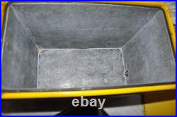 Vintage Royal Crown Cola Yellow Metal Cooler Ice Chest W Tray