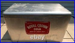Vintage Royal Crown RC Cola Picnic Advertising Metal Cooler Ice Chest