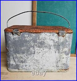 Vintage Rusty Metal Bin Cooler