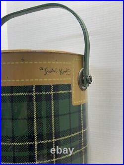 Vintage SKOTCH KOOLER 4 Gallon Petra Cabot Design Rare Green Tart Plaid Metal