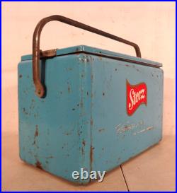 Vintage STORZ Beer Advertising Metal Cooler Ice Chest Cronstroms Refreshing