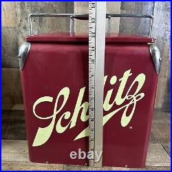 Vintage Schlitz Brewing Company Beer Metal Cooler Ice Chest Never Used