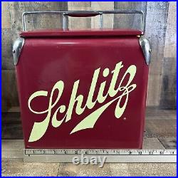 Vintage Schlitz Brewing Company Beer Metal Cooler Ice Chest Never Used