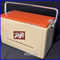 Vintage Schlitz Metal Cooler