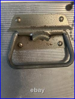 Vintage Silver Metal Flagstaff Ice Chest Nice Has Insert Stream Liner Look