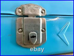 Vintage Skotch Cooler Tackle, Tool, Art Supply Metal Box Retro Blue Paint No Key