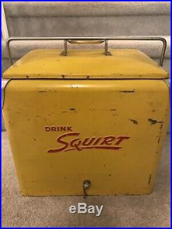 Vintage Squirt Cooler 1950s Embossed Metal Eigh Tray