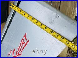 Vintage Squirt Metal Cooler Ice Chest Cronstroms Drink Soda Ad Logo Silver USA