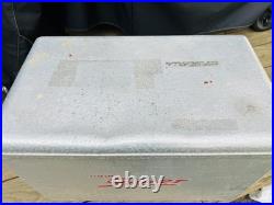 Vintage Squirt Metal Cooler Ice Chest Cronstroms Drink Soda Ad Logo Silver USA