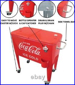 Vintage Style Coca-Cola Cooler, 60 Quart
