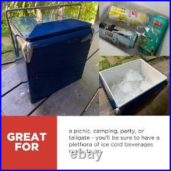 Vintage Style Yakimoto Red Metal Cooler 14 Qt Insulated Portable Picnic Ice Box