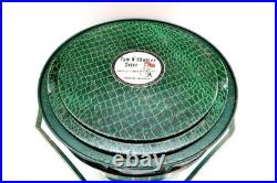 Vintage TAM O'SHANTER TOTER Green & Blue Plaid Metal Cooler 1950's Era MCM RETRO