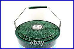 Vintage TAM O'SHANTER TOTER Green & Blue Plaid Metal Cooler 1950's Era MCM RETRO