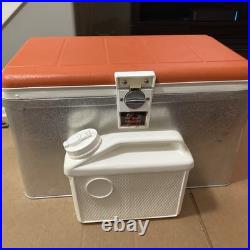 Vintage TED WILLIAMS Aluminum Ice Chest Cooler WithLatch 40 QT. WithWater Jug