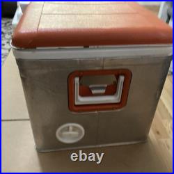 Vintage TED WILLIAMS Aluminum Ice Chest Cooler WithLatch 40 QT. WithWater Jug
