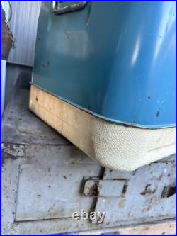 Vintage THERMOS LARGE Metal Ice Chest Cooler With Water Jug Outdoor Camping