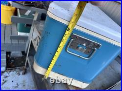 Vintage THERMOS LARGE Metal Ice Chest Cooler With Water Jug Outdoor Camping