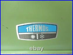 Vintage THERMOS Metal Cooler Ice Chest RARE COLOR Retro AVOCADO GREEN NICE