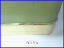 Vintage THERMOS Metal Cooler Ice Chest RARE COLOR Retro AVOCADO GREEN NICE