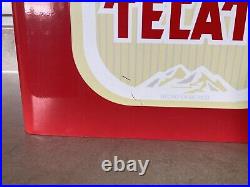 Vintage Tecate Beer Cooler Insulated Metal Exterior Removable Lid Metal Handle