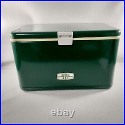 Vintage Thermos Metal Green Ice Cooler USA 43 Quarts With Box 7750