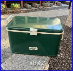 Vintage Thermos Metal Green Ice Cooler USA 43 Quarts With Box 7750