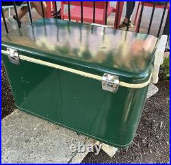 Vintage Thermos Metal Green Ice Cooler USA 43 Quarts With Box 7750