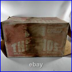 Vintage Thermos Metal Green Ice Cooler USA 43 Quarts With Box 7750