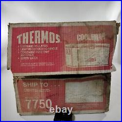 Vintage Thermos Metal Green Ice Cooler USA 43 Quarts With Box 7750