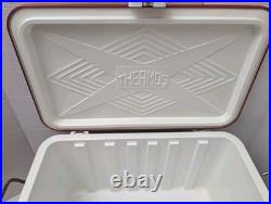 Vintage Thermos Metal Latch Cooler Ice Chest 1970's Red Large 131321