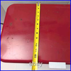 Vintage Thermos Metal Latch Cooler Ice Chest 1970's Red Large 131321