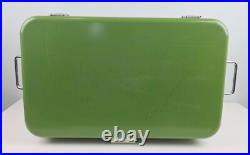 Vintage Thermos Metal Light Green Camping Cooler 22x13x14 43 Qt NICE