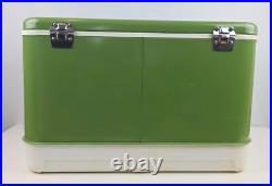 Vintage Thermos Metal Light Green Camping Cooler 22x13x14 43 Qt NICE
