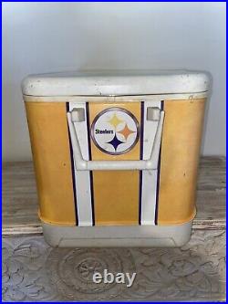 Vintage Thermos Pittsburgh Steelers Metal Beer Cooler