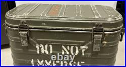 Vintage U. S. Military Landers Frary & Clark Metal Insulated Food Storage Cooler Vintage U. S. Military Landers Frary & Clark Metal Insulated Food Storage Cooler