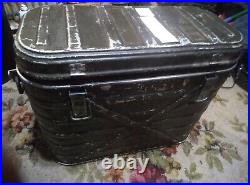 Vintage U. S. Military Wyatt Corp 1976 Metal Insulated Food Storage Cooler