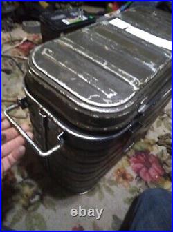 Vintage U. S. Military Wyatt Corp 1976 Metal Insulated Food Storage Cooler