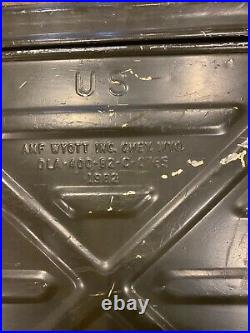 Vintage US Army Military Cooler 1982 Lasko Metal Storage Food Container Viet Nam