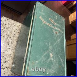 Vintage Used Green COLEMAN Cooler All ORIGINAL Parts Has Wear Read AS Is