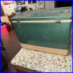 Vintage Used Green COLEMAN Cooler All ORIGINAL Parts Has Wear Read AS Is