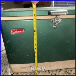 Vintage Used Green COLEMAN Cooler All ORIGINAL Parts Has Wear Read AS Is