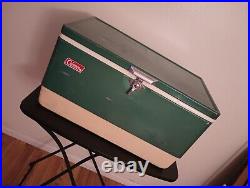 Vintage Used Green COLEMAN Cooler (US PAT. NO. 3384264)