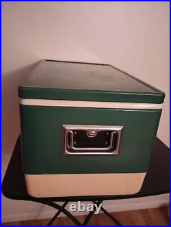 Vintage Used Green COLEMAN Cooler (US PAT. NO. 3384264)