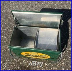 Vintage Vernors Green Metal Cooler- Great Shape-Includes Insert Tray