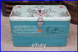 Vintage Von Dutch Car Cooler Hot Rod Ice Chest Rat Fink Rat Rod Accessory RARE