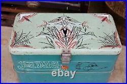 Vintage Von Dutch Car Cooler Hot Rod Ice Chest Rat Fink Rat Rod Accessory RARE